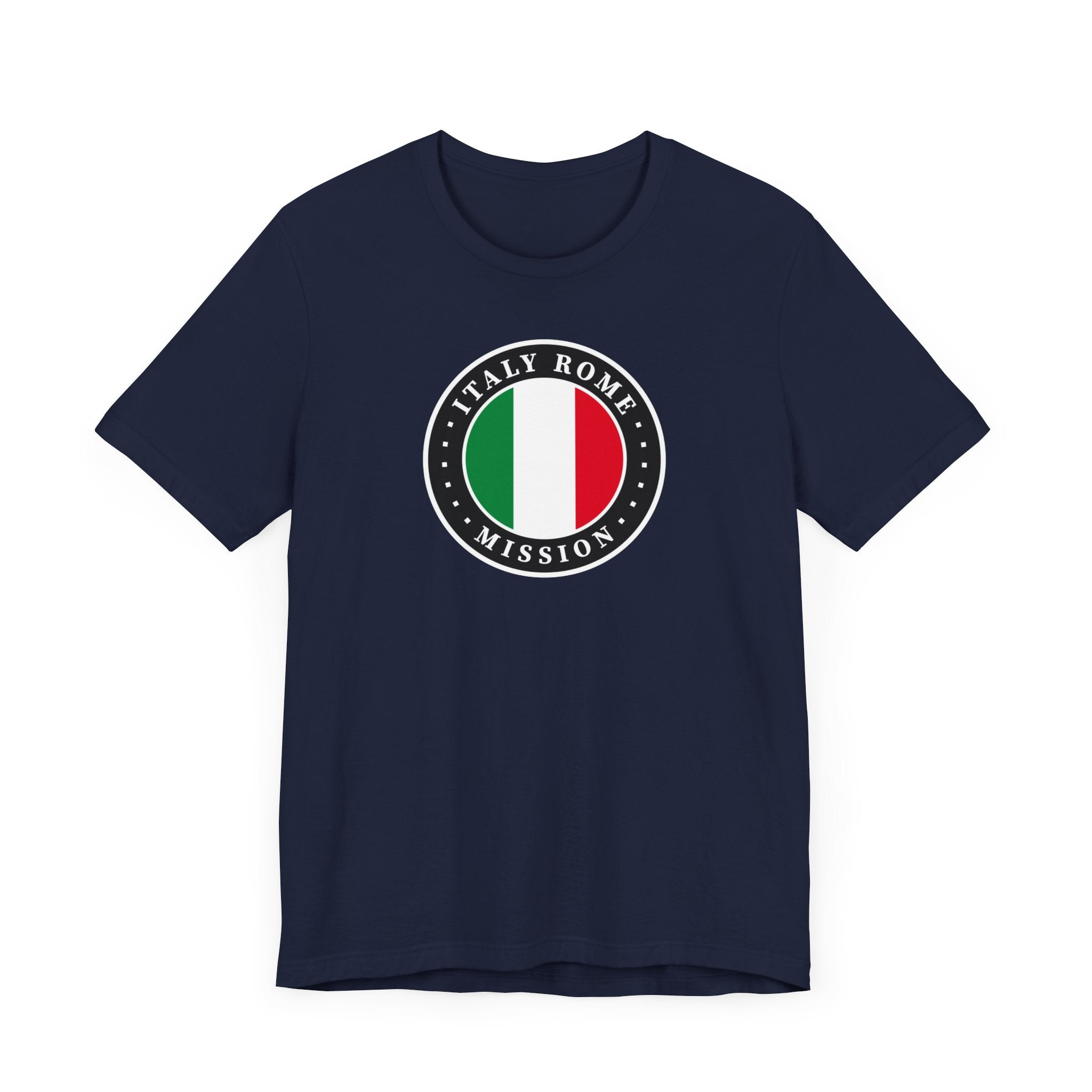 Italy Rome Mission Flag Logo (Black Border) T-shirt - Latter-Day Saint LDS Missionary Gift - Book of Mormon