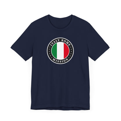 Italy Rome Mission Flag Logo (Black Border) T-shirt - Latter-Day Saint LDS Missionary Gift - Book of Mormon