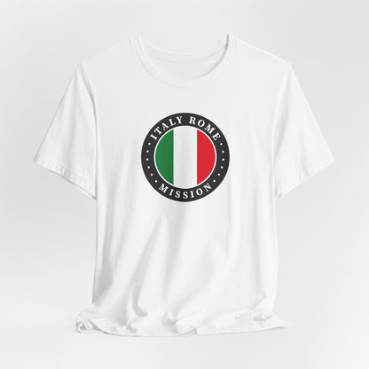 Italy Rome Mission Flag Logo (Black Border) T-shirt - Latter-Day Saint LDS Missionary Gift - Book of Mormon