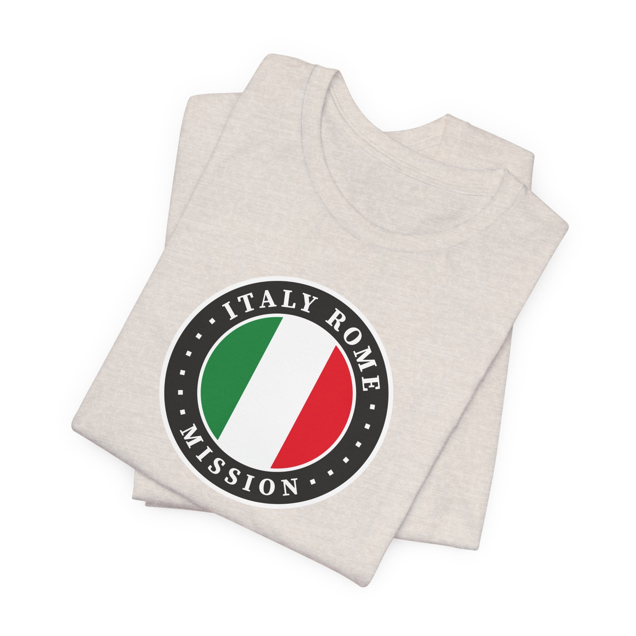 Italy Rome Mission Flag Logo (Black Border) T-shirt - Latter-Day Saint LDS Missionary Gift - Book of Mormon