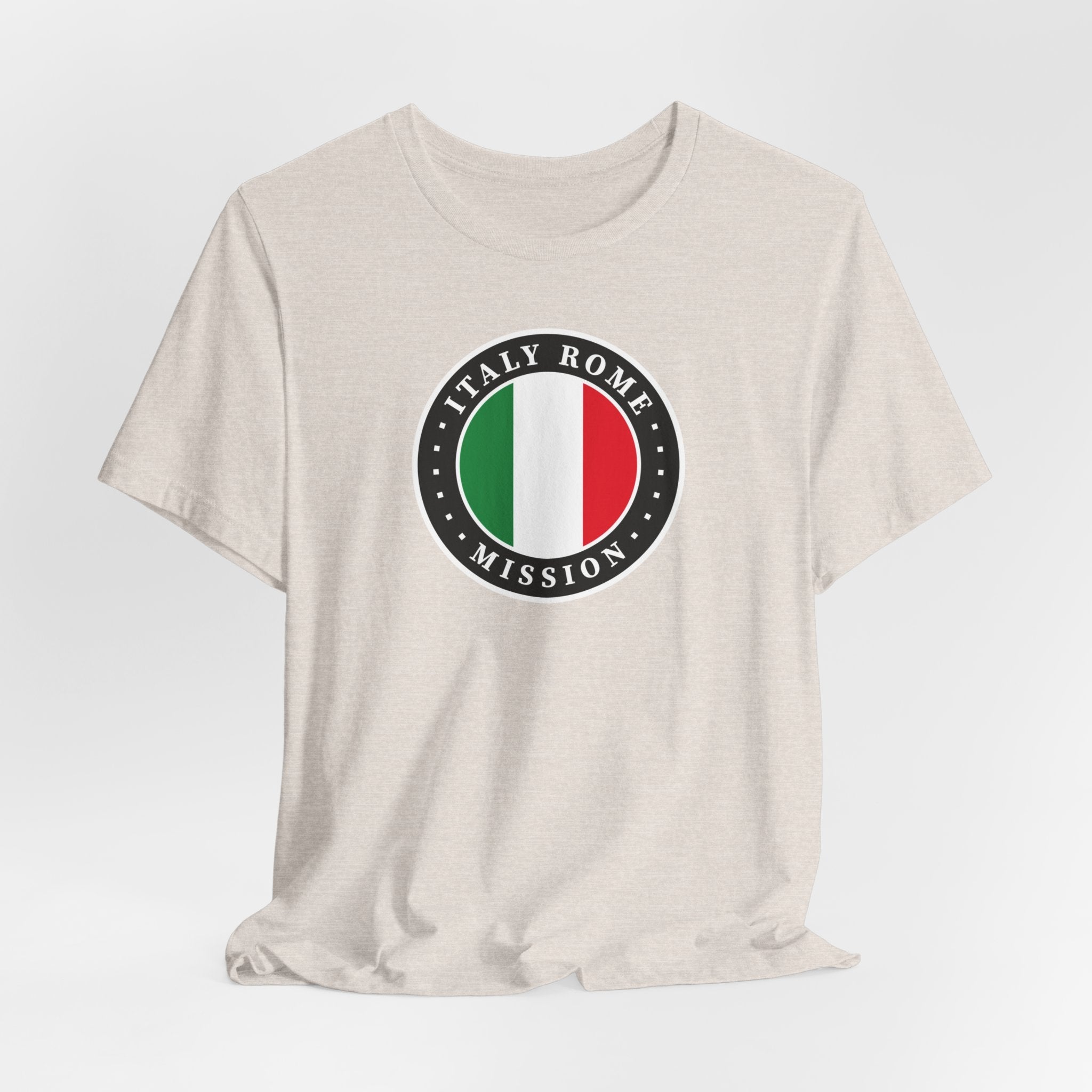 Italy Rome Mission Flag Logo (Black Border) T-shirt - Latter-Day Saint LDS Missionary Gift - Book of Mormon