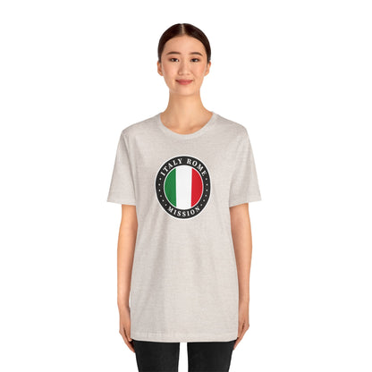 Italy Rome Mission Flag Logo (Black Border) T-shirt - Latter-Day Saint LDS Missionary Gift - Book of Mormon