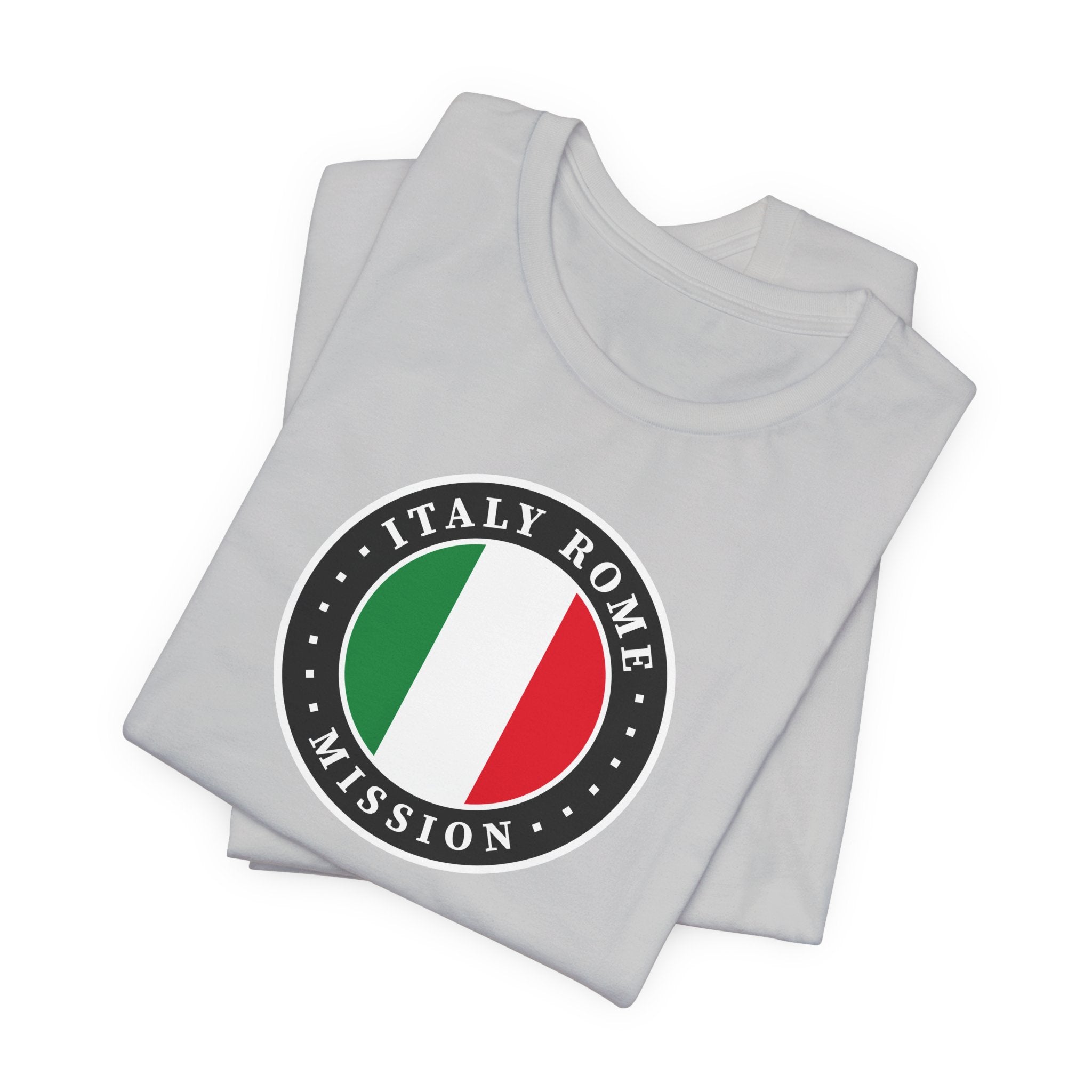 Italy Rome Mission Flag Logo (Black Border) T-shirt - Latter-Day Saint LDS Missionary Gift - Book of Mormon