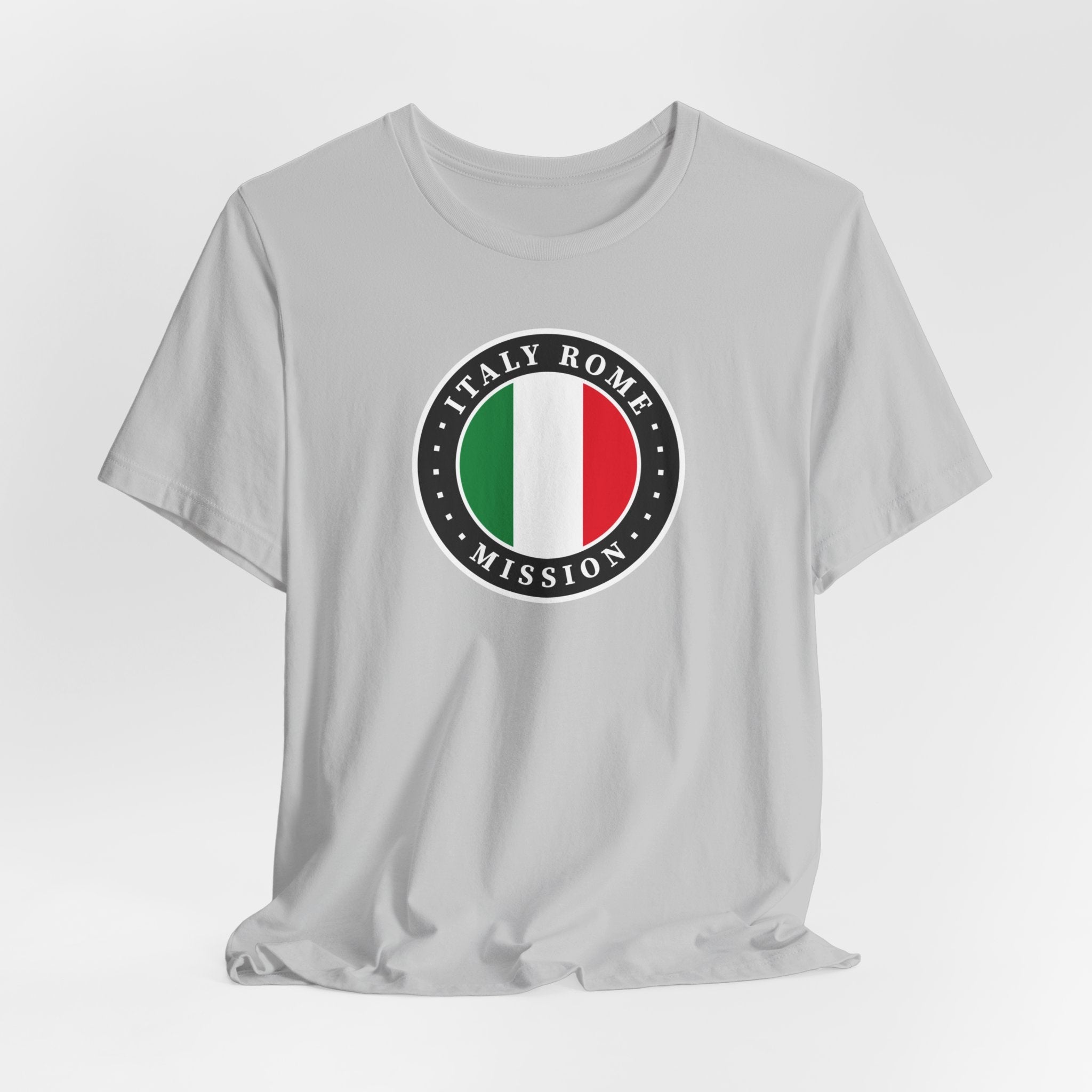 Italy Rome Mission Flag Logo (Black Border) T-shirt - Latter-Day Saint LDS Missionary Gift - Book of Mormon