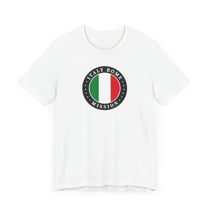 Italy Rome Mission Flag Logo (Black Border) T-shirt - Latter-Day Saint LDS Missionary Gift - Book of Mormon