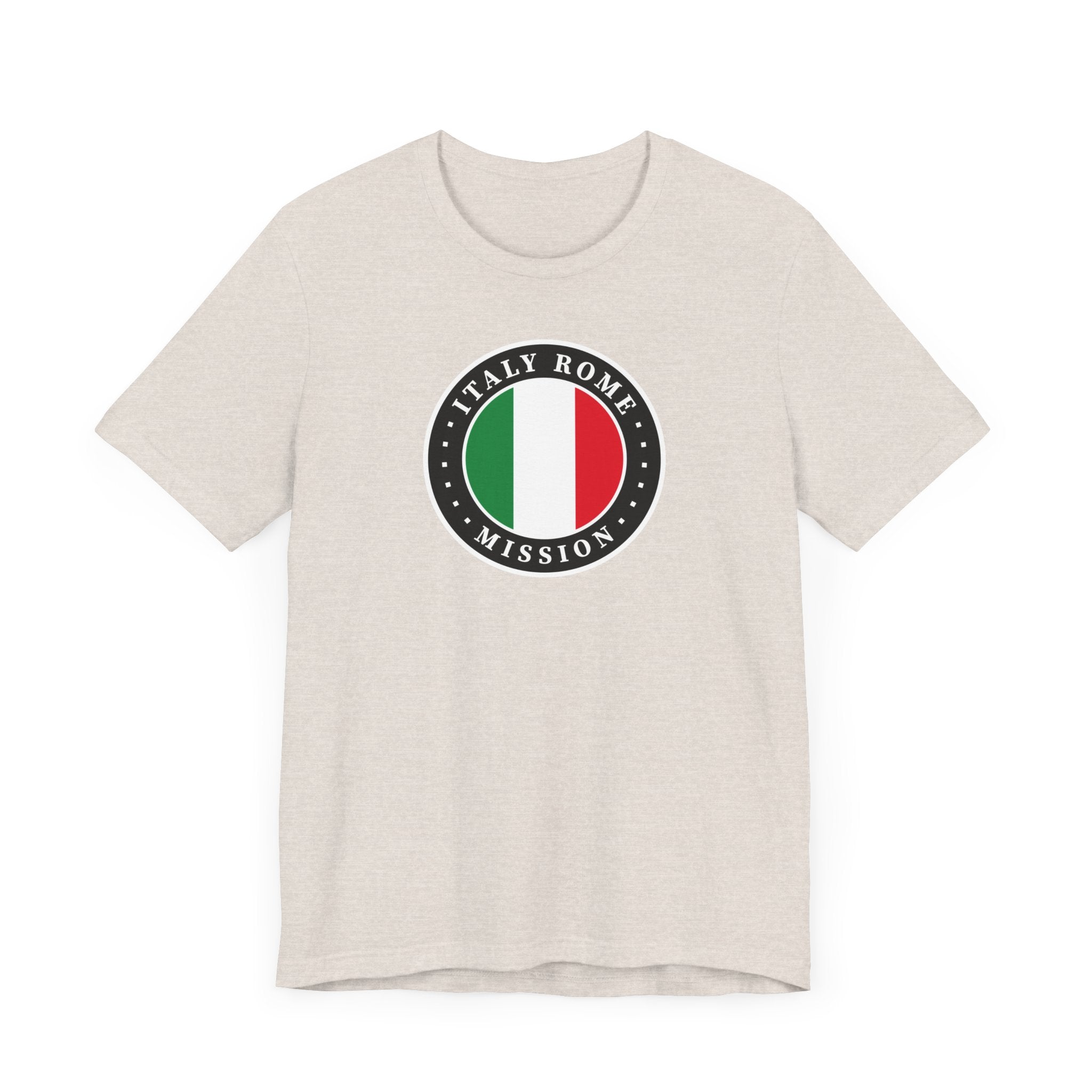 Italy Rome Mission Flag Logo (Black Border) T-shirt - Latter-Day Saint LDS Missionary Gift - Book of Mormon