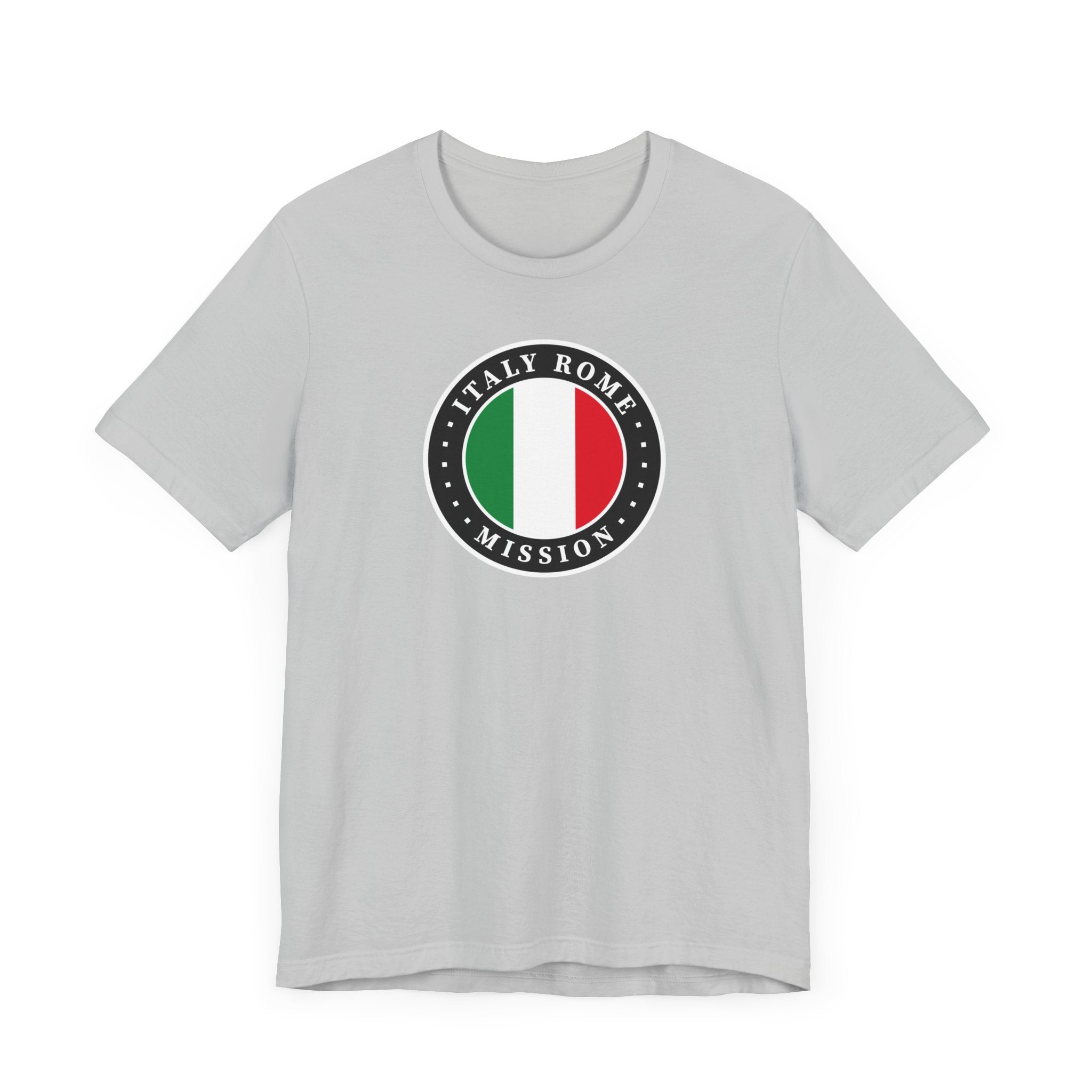 Italy Rome Mission Flag Logo (Black Border) T-shirt - Latter-Day Saint LDS Missionary Gift - Book of Mormon