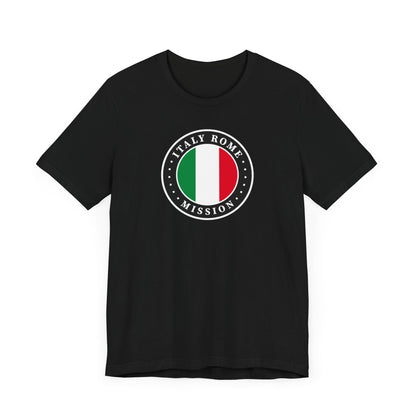 Italy Rome Mission Flag Logo (Black Border) T-shirt - Latter-Day Saint LDS Missionary Gift - Book of Mormon