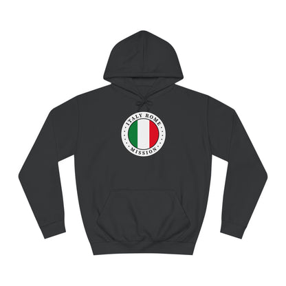 Italy Rome Mission Flag Logo (White Border) College Hoodie - Latter-Day Saint LDS Missionary Gift - Book of Mormon