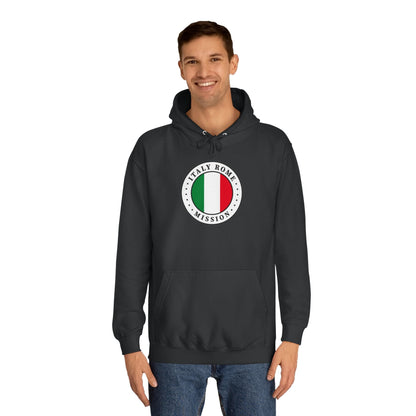 Italy Rome Mission Flag Logo (White Border) College Hoodie - Latter-Day Saint LDS Missionary Gift - Book of Mormon