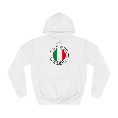 Italy Rome Mission Flag Logo (White Border) College Hoodie - Latter-Day Saint LDS Missionary Gift - Book of Mormon