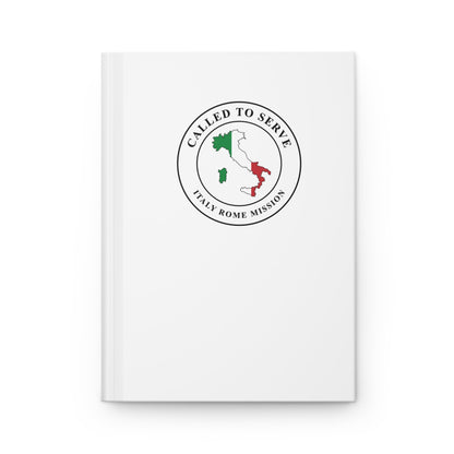 Italy Rome Mission Flag Map Called to Serve White Hardcover Journal Matte - Latter-Day Saint LDS Missionary Gift - Book of Mormon