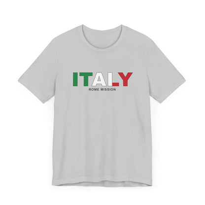 Italy Rome Mission Flag Title T-shirt - Latter-Day Saint LDS Missionary Gift - Book of Mormon