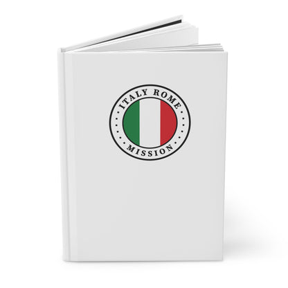 Italy Rome Mission Logo Design White Hardcover Journal Matte - Latter-Day Saint LDS Missionary Gift - Book of Mormon