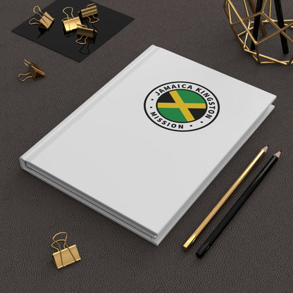 Jamaica Kingston Mission Logo Design White Hardcover Journal Matte - Latter-Day Saint LDS Missionary Gift - Book of Mormon