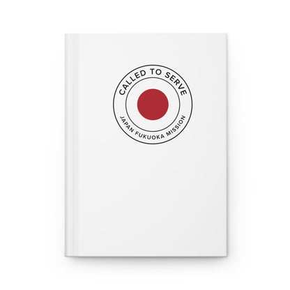 Japan Fukuoka Mission Circle Flag Called to Serve White Hardcover Journal Matte - Latter-Day Saint LDS Missionary Gift - Book of Mormon