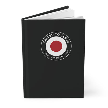 Japan Sapporo Mission Circle Flag Called to Serve Black Hardcover Journal Matte - Latter-Day Saint LDS Missionary Gift - Book of Mormon