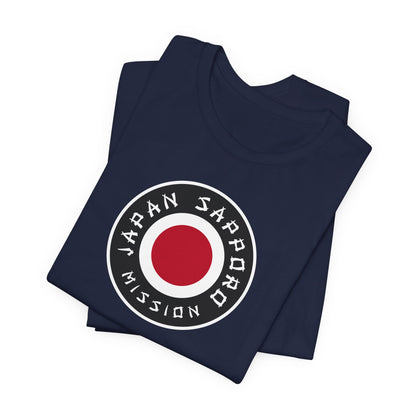 Japan Sapporo Mission Flag Logo (Black Border) T-shirt - Latter-Day Saint LDS Missionary Gift - Book of Mormon