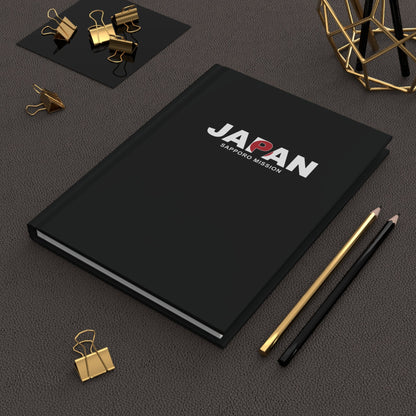 Japan Sapporo Mission Flag Title Black Hardcover Journal Matte - Latter-Day Saint LDS Missionary Gift - Book of Mormon