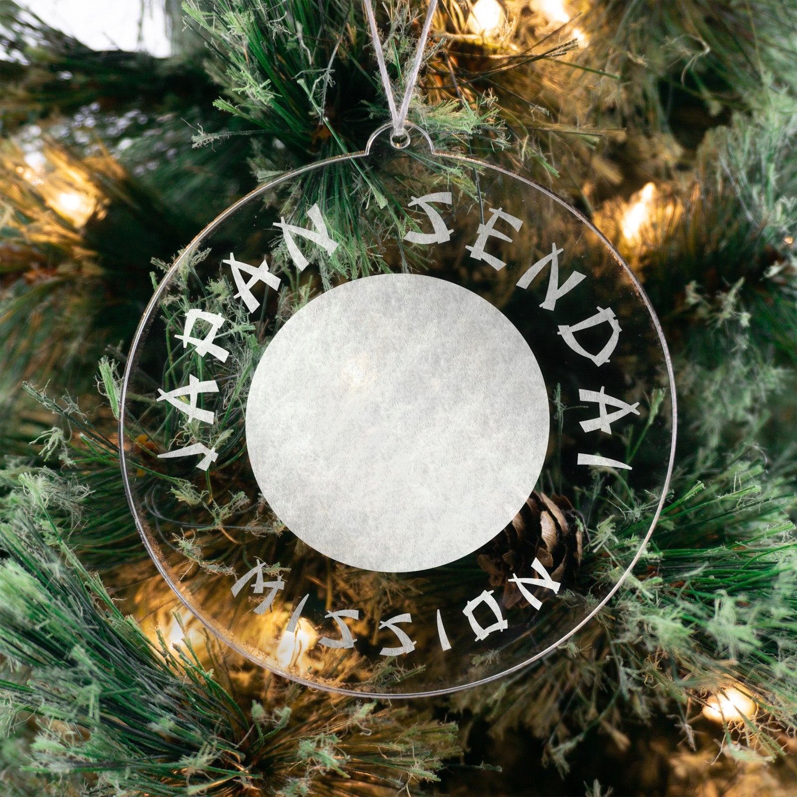 LDS Japan Sendai Mission Christmas Ornament hanging on a Tree