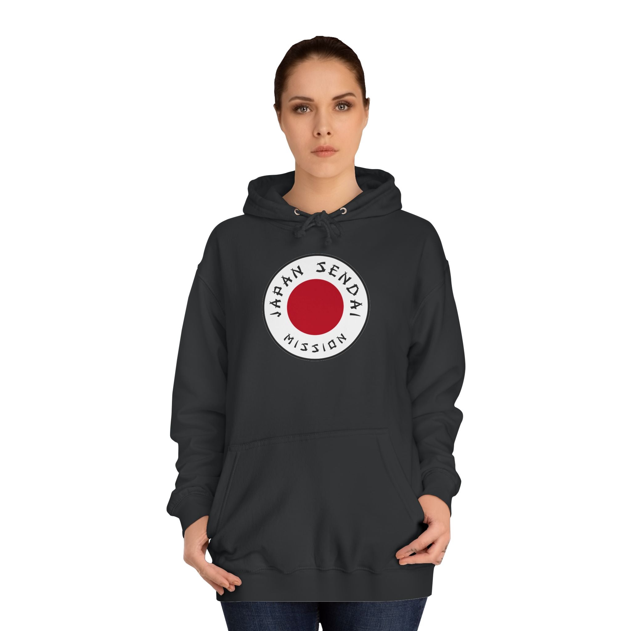 Japan Sendai Mission Flag Logo (White Border) College Hoodie - Latter-Day Saint LDS Missionary Gift - Book of Mormon