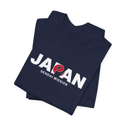 Japan Sendai Mission Flag Title T-shirt - Latter-Day Saint LDS Missionary Gift - Book of Mormon