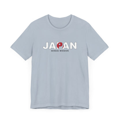 Japan Sendai Mission Flag Title T-shirt - Latter-Day Saint LDS Missionary Gift - Book of Mormon