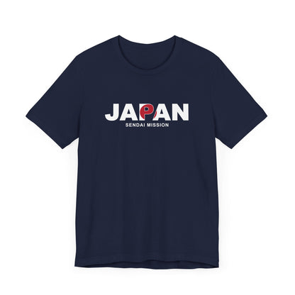 Japan Sendai Mission Flag Title T-shirt - Latter-Day Saint LDS Missionary Gift - Book of Mormon