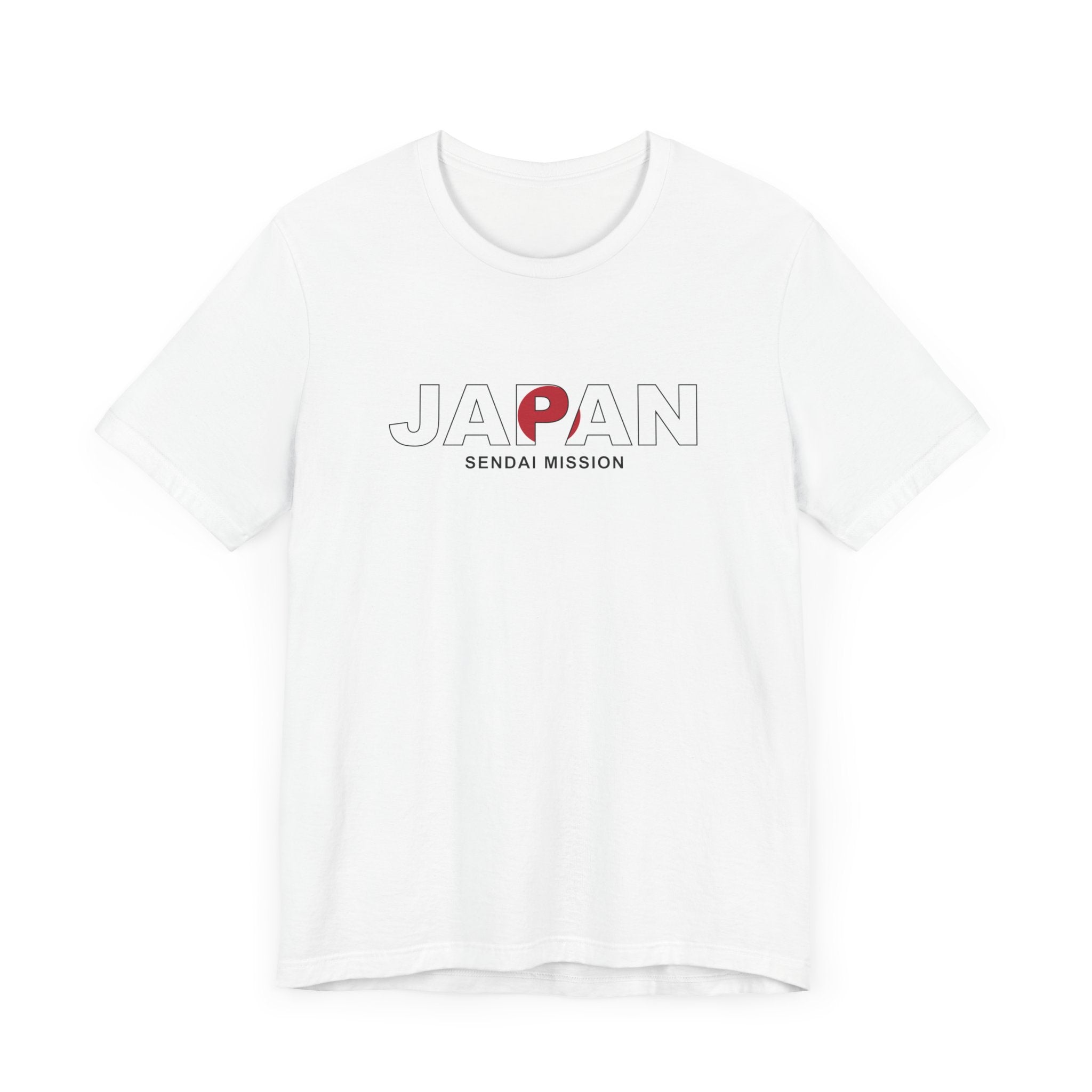 Japan Sendai Mission Flag Title T-shirt - Latter-Day Saint LDS Missionary Gift - Book of Mormon