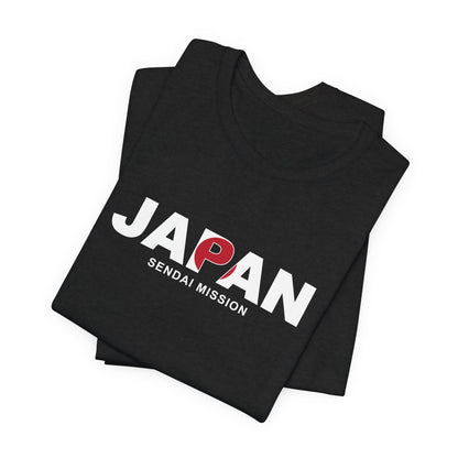 Japan Sendai Mission Flag Title T-shirt - Latter-Day Saint LDS Missionary Gift - Book of Mormon