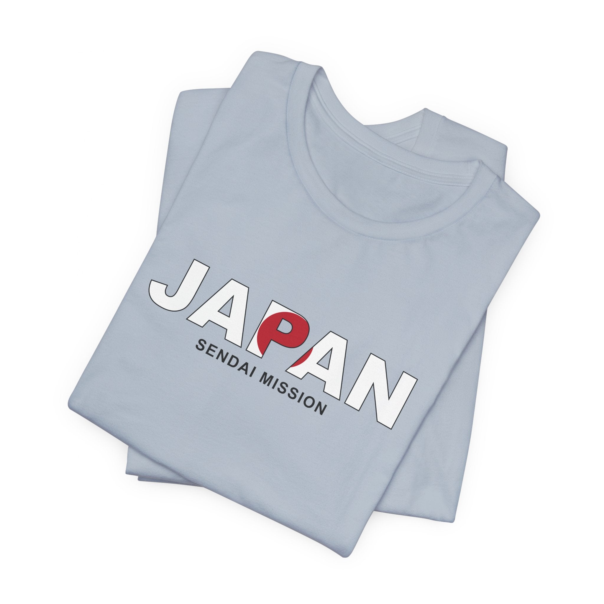 Japan Sendai Mission Flag Title T-shirt - Latter-Day Saint LDS Missionary Gift - Book of Mormon