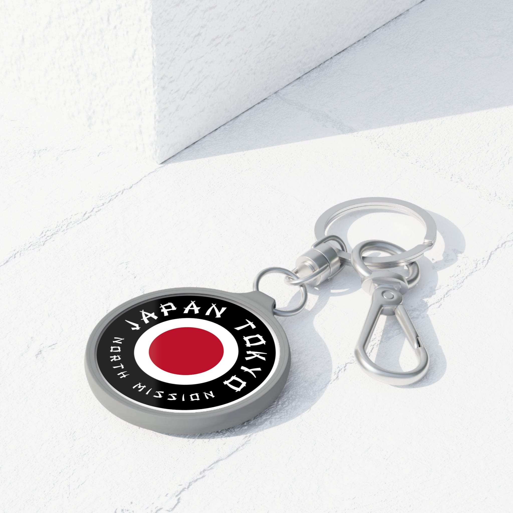 Japan Tokyo North Mission Circle Flag Key Tag - Latter-Day Saint LDS Missionary Gift - Book of Mormon