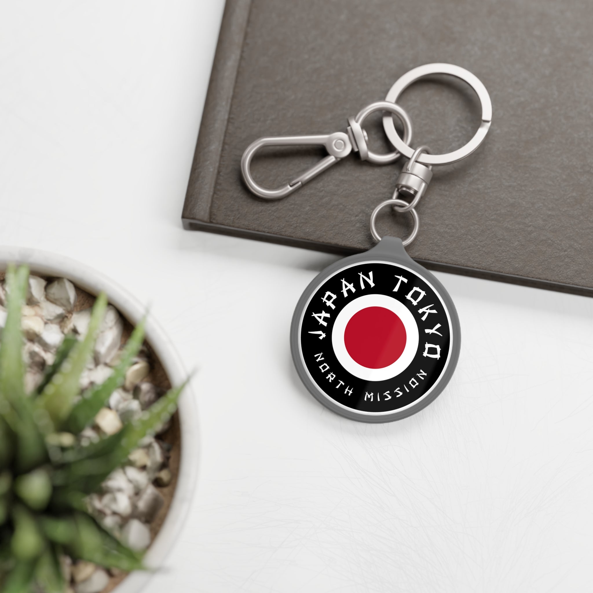 Japan Tokyo North Mission Circle Flag Key Tag - Latter-Day Saint LDS Missionary Gift - Book of Mormon