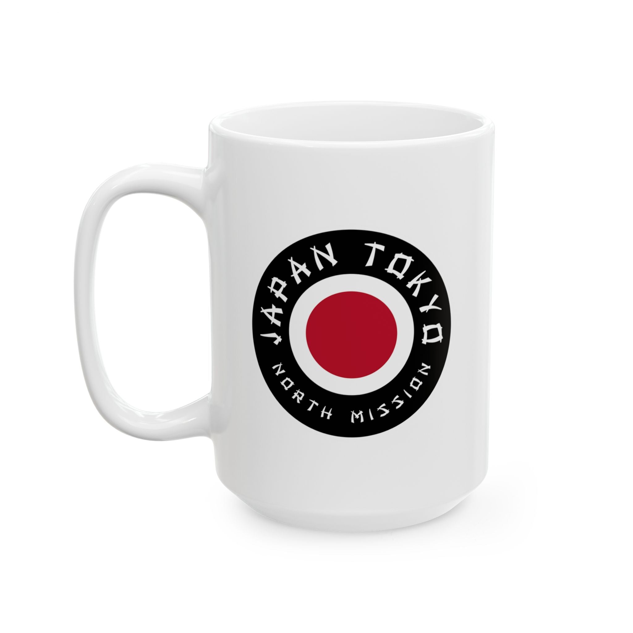 Japan Tokyo North Mission Circular Flag White Ceramic Mug - Latter-Day Saint LDS Missionary Gift - Book of Mormon