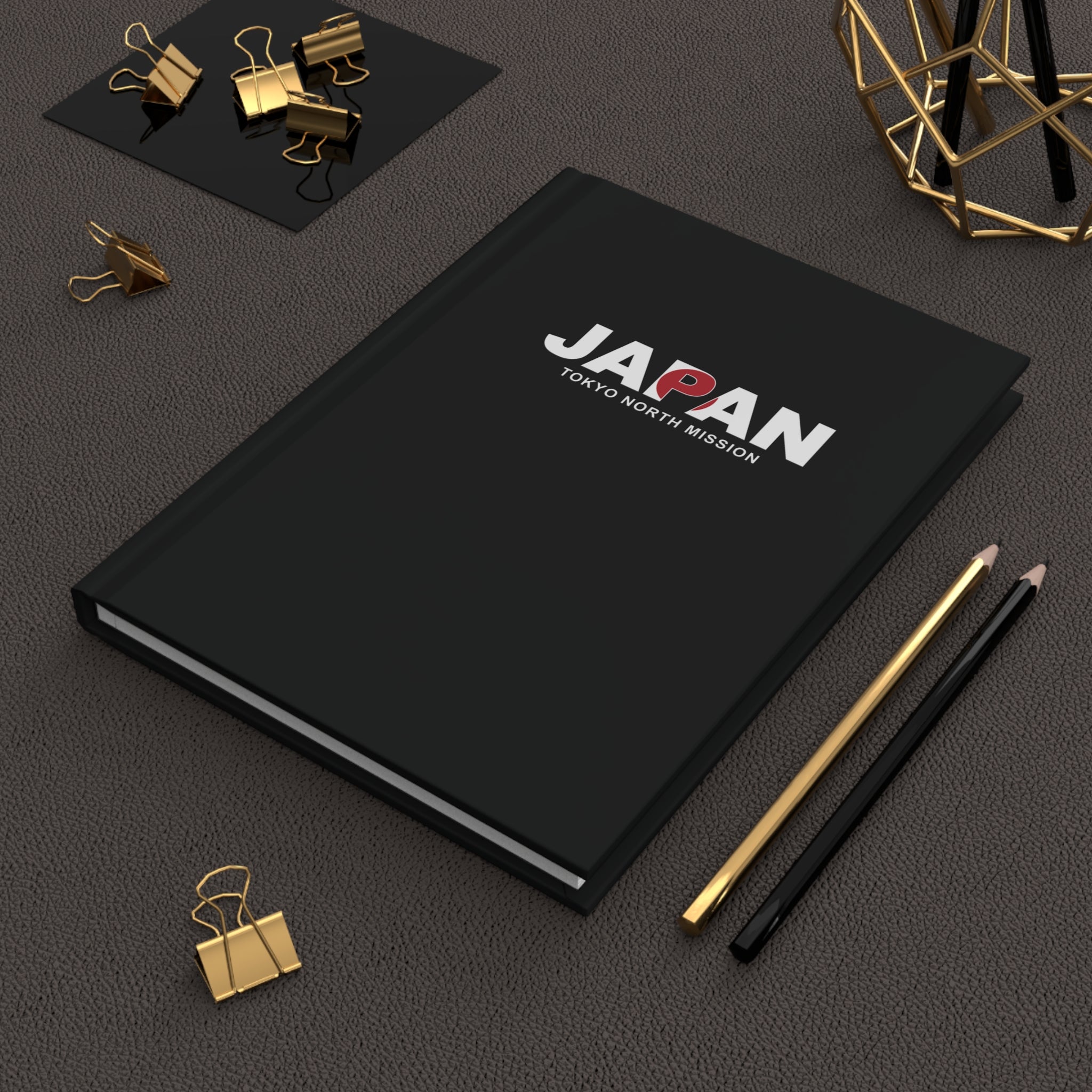 Japan Tokyo North Mission Flag Title Black Hardcover Journal Matte - Latter-Day Saint LDS Missionary Gift - Book of Mormon