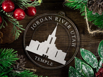 Jordan River Utah Temple Christmas Ornament - Latter-Day Saint LDS Missionary Gift - Book of Mormon