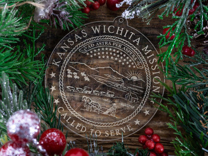 Kansas Wichita Mission Christmas Ornament - Latter-Day Saint LDS Missionary Gift - Book of Mormon