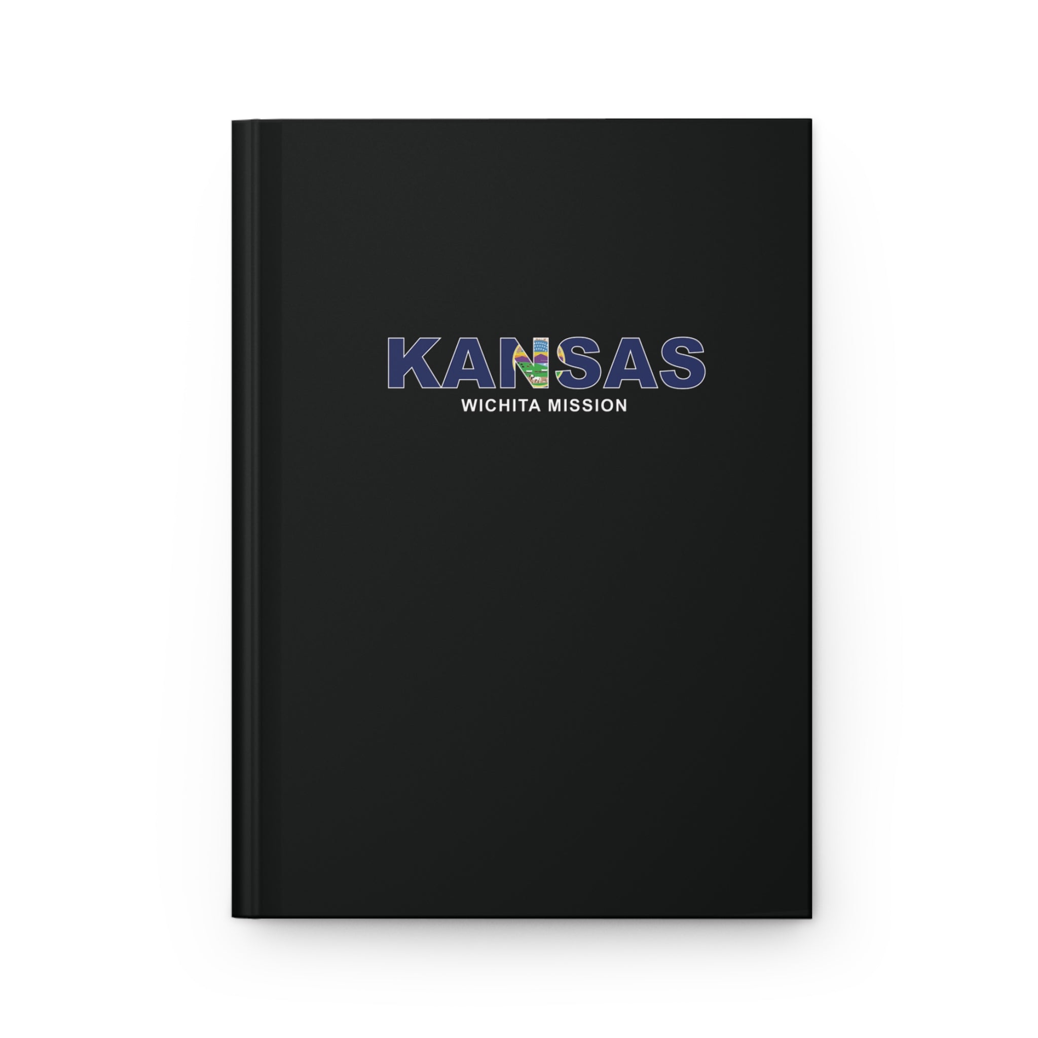 Kansas Wichita Mission Flag Title Black Hardcover Journal Matte - Latter-Day Saint LDS Missionary Gift - Book of Mormon