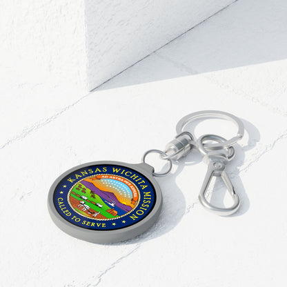 Kansas Wichita Mission State Flag Logo Key Tag - Latter-Day Saint LDS Missionary Gift - Book of Mormon