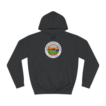 Kansas Wichita Mission State Flag Logo (White Border) College Hoodie