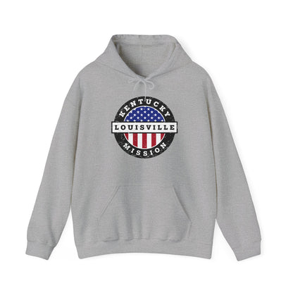 Kentucky Louisville Mission Circular USA Flag Hoodie - Latter-Day Saint LDS Missionary Gift - Book of Mormon