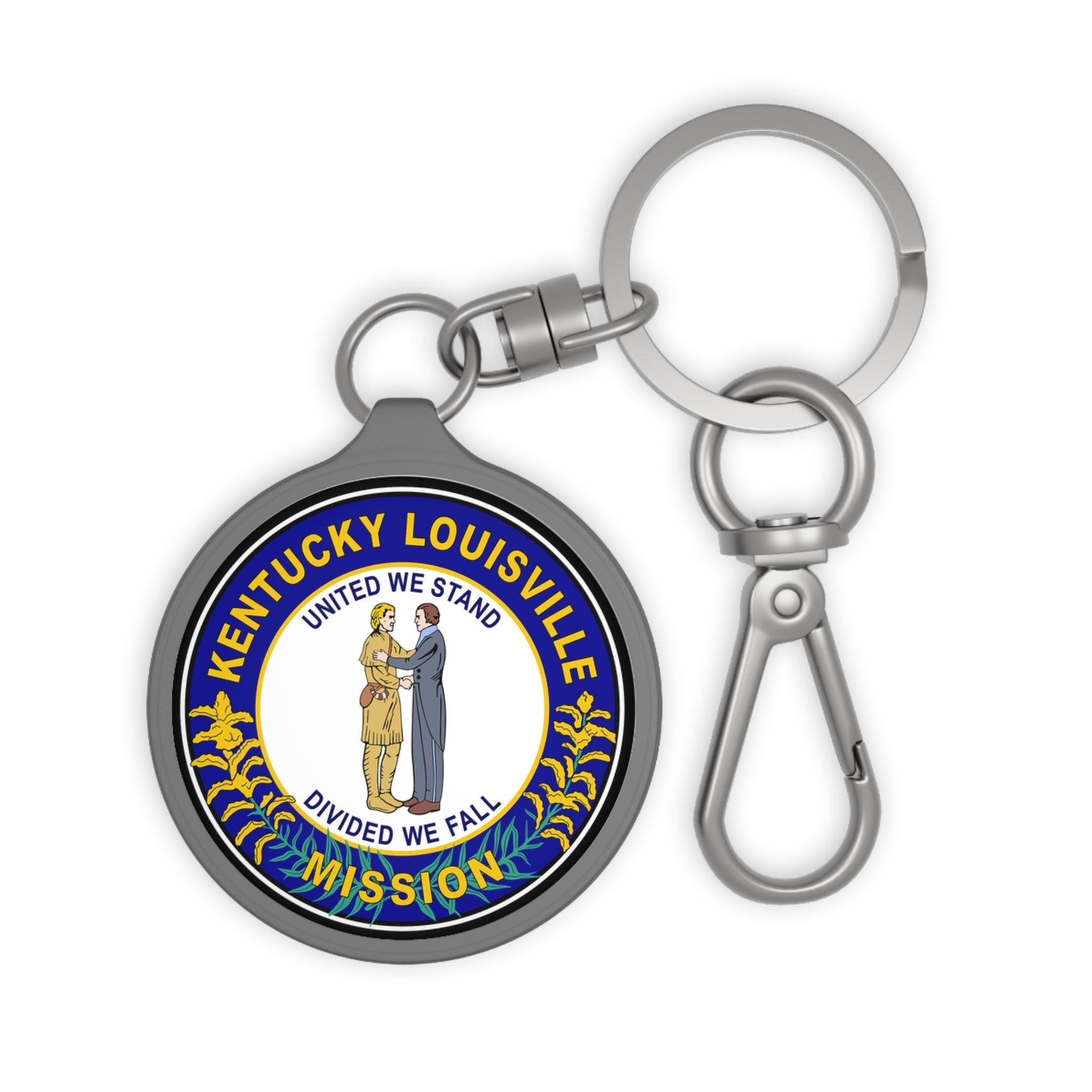 Kentucky Louisville Mission State Flag Logo Key Tag - Latter-Day Saint LDS Missionary Gift - Book of Mormon