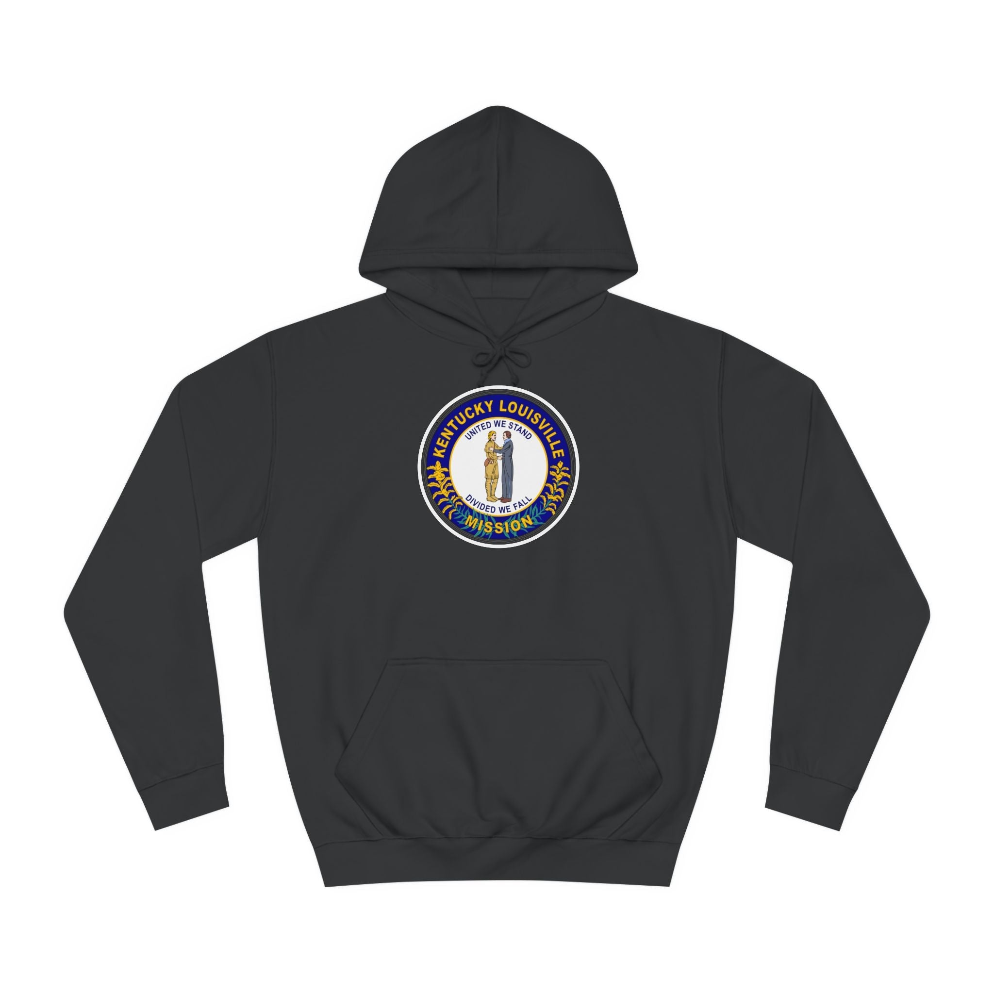 Kentucky Louisville Mission State Flag Logo (White Border) College Hoodie