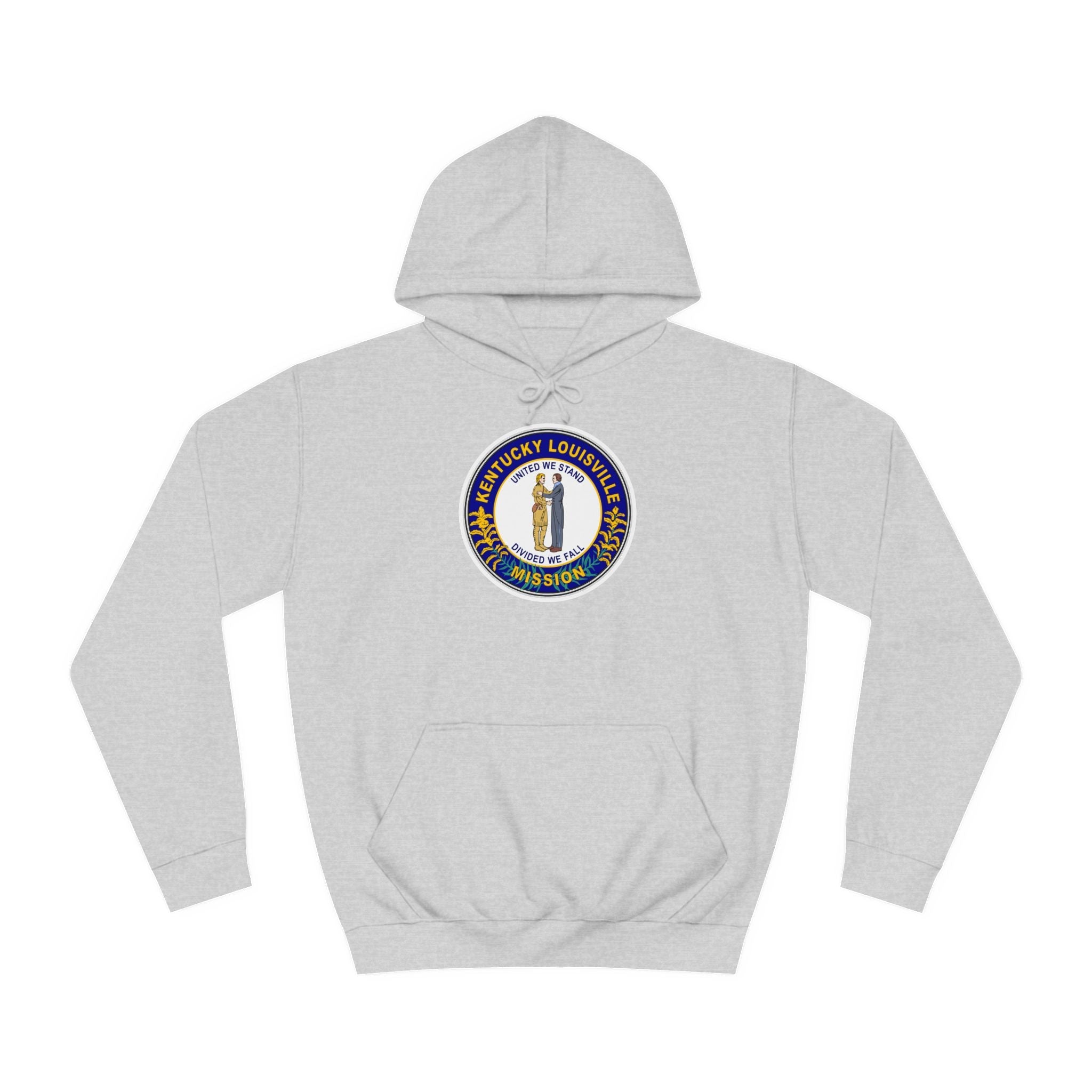 Kentucky Louisville Mission State Flag Logo (White Border) College Hoodie