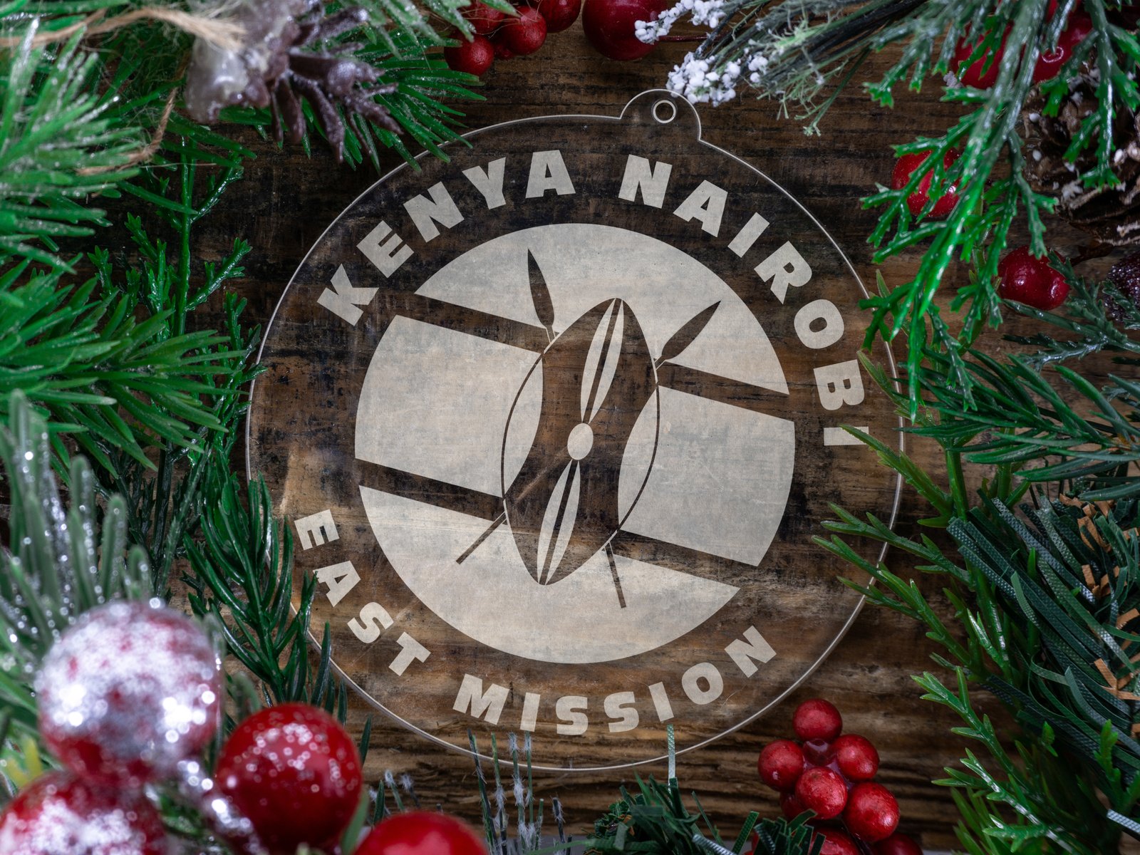 LDS Kenya Nairobi East Mission Christmas Ornament with Christmas Decorations