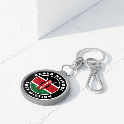 Kenya Nairobi East Mission Circle Flag Key Tag - Latter-Day Saint LDS Missionary Gift - Book of Mormon