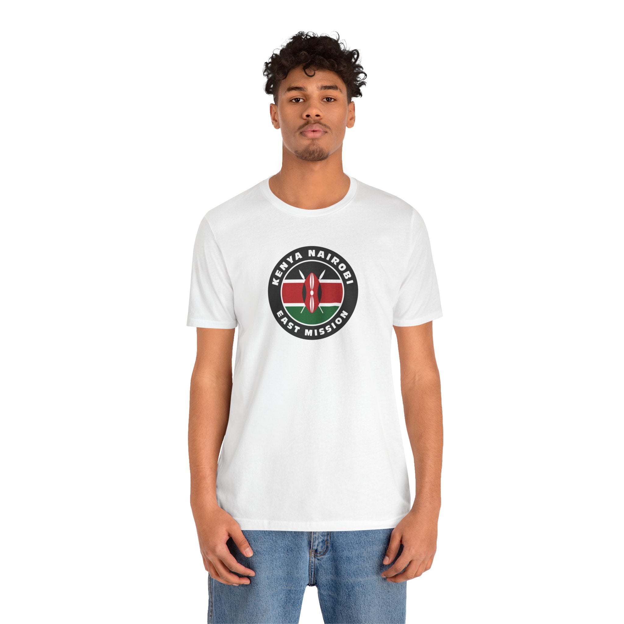 Kenya Nairobi East Mission Flag Logo (Black Border) T-shirt - Latter-Day Saint LDS Missionary Gift - Book of Mormon