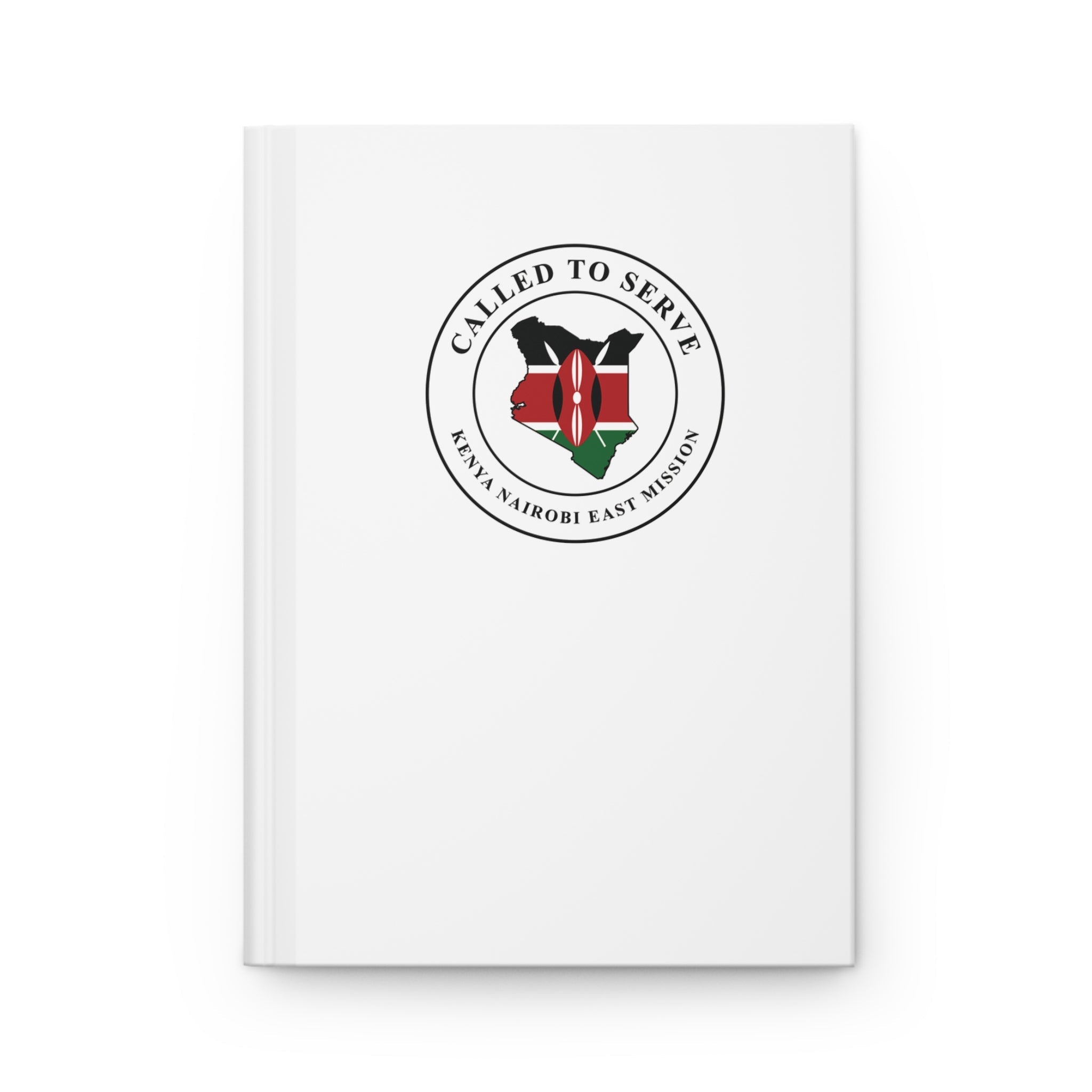 Kenya Nairobi East Mission Flag Map Called to Serve White Hardcover Journal Matte - Latter-Day Saint LDS Missionary Gift - Book of Mormon