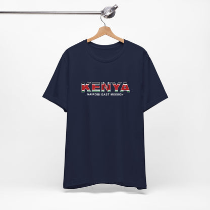 Kenya Nairobi East Mission Flag Title T-shirt - Latter-Day Saint LDS Missionary Gift - Book of Mormon