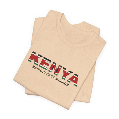 Kenya Nairobi East Mission Flag Title T-shirt - Latter-Day Saint LDS Missionary Gift - Book of Mormon